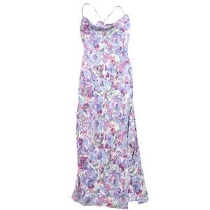 NWT ACOA Purple Floral Formal Dress Small